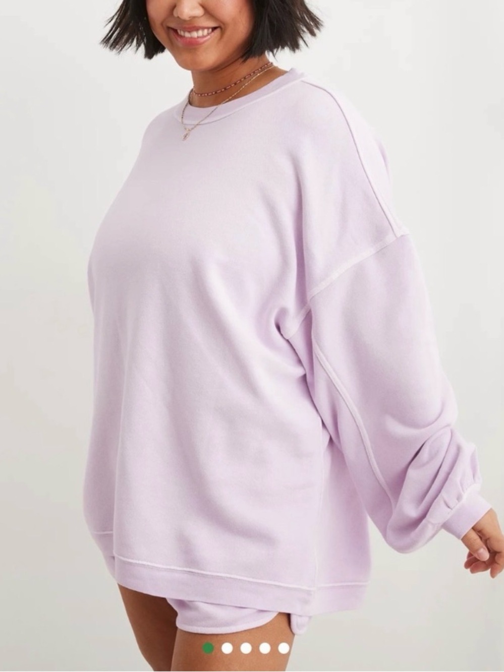 Aerie Lilac Real Crewneck Sweatshirt